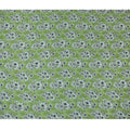 Moss Green with Monochrome Floral Print Crepe Silk Fabric, 110cm Width - Naturally Inspired for Elegant Ensembles-D18913