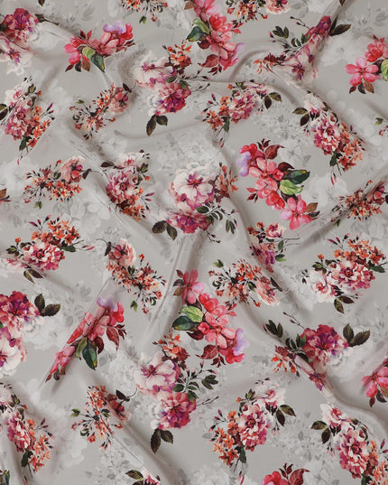 Floral Harmony Viscose Fabric - Digital Print, Elegant Design, Crafted in India, 110cm Wide-D18725 - Regal Fabrics