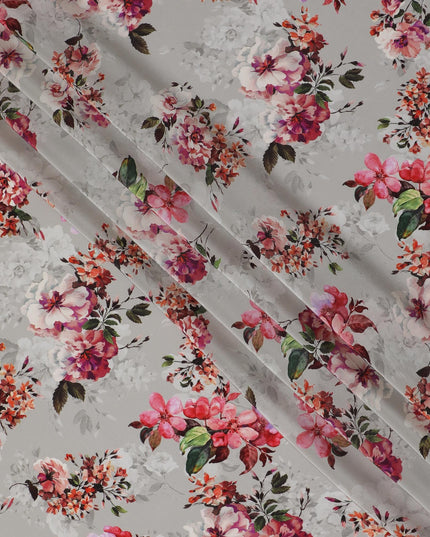 Floral Harmony Viscose Fabric - Digital Print, Elegant Design, Crafted in India, 110cm Wide-D18725 - Regal Fabrics