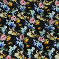 Midnight Florals Viscose Fabric - Vibrant Digital Print, Luxurious Draping, Crafted in India, 110cm Wide-D18726 - Regal Fabrics