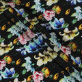 Midnight Florals Viscose Fabric - Vibrant Digital Print, Luxurious Draping, Crafted in India, 110cm Wide-D18726 - Regal Fabrics