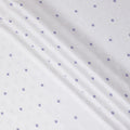 Crisp Cross-Stitch Embroidery Cotton Shirting Fabric, 150 cm Width - White with Blue & Red Accents-D18738 Regal Fabrics