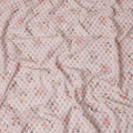 Romantic Floral-Embroidered Synthetic Cotton Fabric - Soft Pink, 110cm Wide-D18745