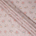 Romantic Floral-Embroidered Synthetic Cotton Fabric - Soft Pink, 110cm Wide-D18745