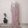 Blush Elegance Premium Silk Organza Saree with Embroidery and Stone Work - 110cm x 5.5m-D18790