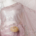 Blush Elegance Premium Silk Organza Saree with Embroidery and Stone Work - 110cm x 5.5m-D18790