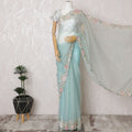 Spring Whispers Premium Silk Organza Saree with Embroidery and Stone Work - 110cm x 5.5m-D18793 Regal Fabrics