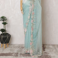 Spring Whispers Premium Silk Organza Saree with Embroidery and Stone Work - 110cm x 5.5m-D18793 Regal Fabrics