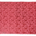 قماش فوال قطن مطرز باللون الأحمر المرجاني للثوب - عرض 140 سم - 4.5 متر piece-D18609
