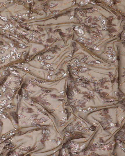 قماش موكا ميراج حرير شيفون جارباسار بعرض 110 سم – فن النسيج الكوري الجنوبي - قطعة 2.0 متر-D18688