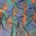 Mystical Leaves Iridescent Silk Chiffon Garbasaar Fabric, 110 cm Wide - South Korean Crafted Elegance- Piece of 2.0 Mtrs-D18695 Regal Fabrics