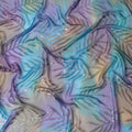 Serene Ocean Waves Silk Chiffon Garbasaar Fabric, 110cm - Ethereal South Korean Creation- Piece of 2.0 Mtrs-D18697