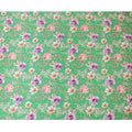 Elegant Italian Pure Silk Satin Fabric in Enchanting Floral Print, 140cm Width-D18706