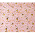 Blush Blossom Pure Silk Satin Fabric - Delicate Floral Print, Made in Italy, 140cm Wide-D18714