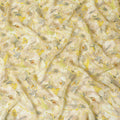 Golden Hues Floral Viscose Crepe Fabric - Elegant Printed Design, Crafted in India, 110cm Wide-D18717 Regal Fabrics