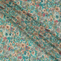 Aqua Blossom Viscose Crepe Fabric - Lively Floral Print, Premium Quality from India, 110cm Wide-D18720 Regal Fabrics