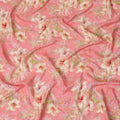 Pink Elegance Viscose Crepe Fabric - Delicate Floral Print with Sequin Details, 110cm Wide-D18721 Regal Fabrics