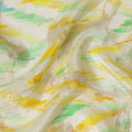 Sunshine Ikat Viscose Crepe Fabric - Vivid Abstract Print, Crafted in India, 110cm Wide-D18722 Regal Fabrics