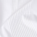 قماش قميص سويسري فاخر 100% قطن - أبيض كلاسيكي مع خطوط ناعمة، عرض 150 سم -D18565