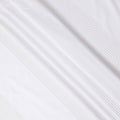 قماش قميص سويسري فاخر 100% قطن - أبيض كلاسيكي مع خطوط ناعمة، عرض 150 سم -D18565