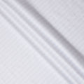 قماش القميص الكلاسيكي الأبيض المخطط 100٪ قطن - نسج ناعم، عرض 150 سم -D18569