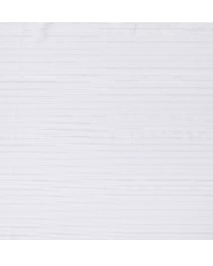 قماش القميص الكلاسيكي الأبيض المخطط 100٪ قطن - نسج ناعم، عرض 150 سم -D18569