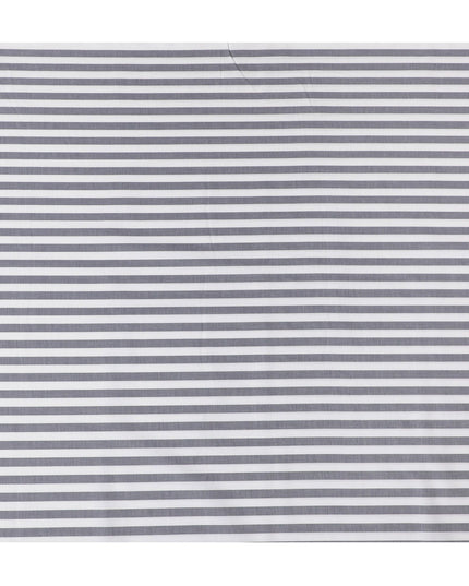 Nautical Navy and White Striped 100% Cotton Shirting Fabric - Timeless Style, 150cm Width"-D18573