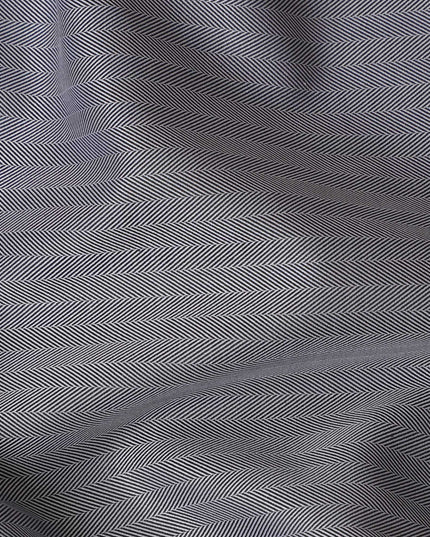 Sleek Graphite Grey Pinstripe 100% Cotton Shirting Fabric - Italian Elegance, 150cm Width-D18576