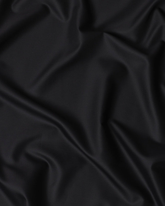 Luxurious Onyx Black 100% Cotton Shirting Fabric - Italian Premium Quality, 150cm Width"-D18580