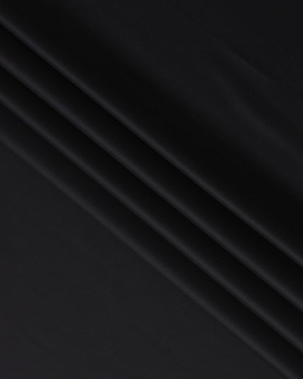 Luxurious Onyx Black 100% Cotton Shirting Fabric - Italian Premium Quality, 150cm Width"-D18580