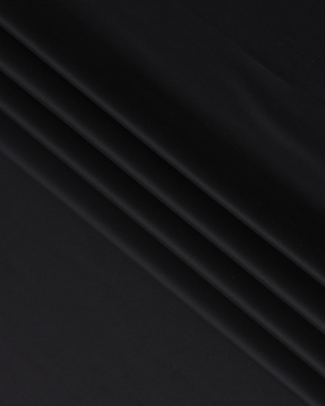 Luxurious Onyx Black 100% Cotton Shirting Fabric - Italian Premium Quality, 150cm Width"-D18580