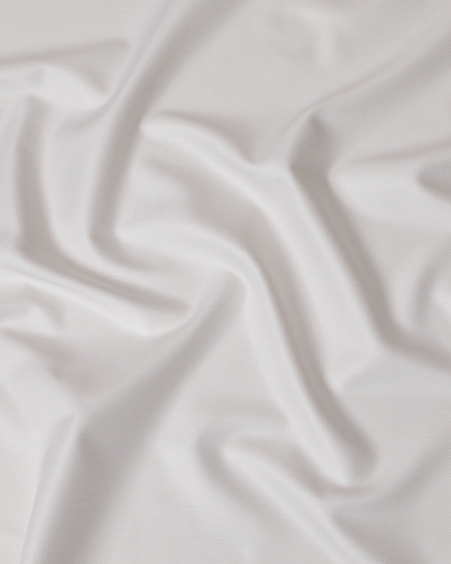 Premium White Swiss 100% Cotton Shirting Fabric - 150cm Width, Silky Finish Herringbone-D18881