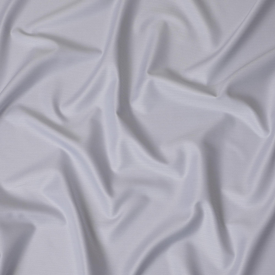 قماش سويسري رائع مصنوع من القطن بنسبة 100% متعرج - 150 سم، تصميم متعرج باللون الفضي والأبيض المكرر -D18883