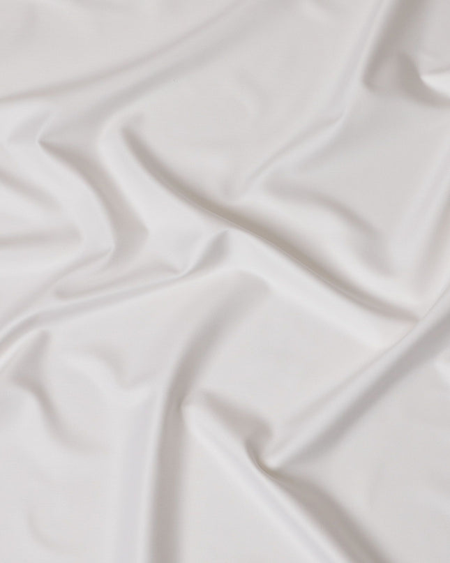 Superior White Swiss 100% Cotton Shirting Fabric - 150cm Wide, Subtle Weave-D18886