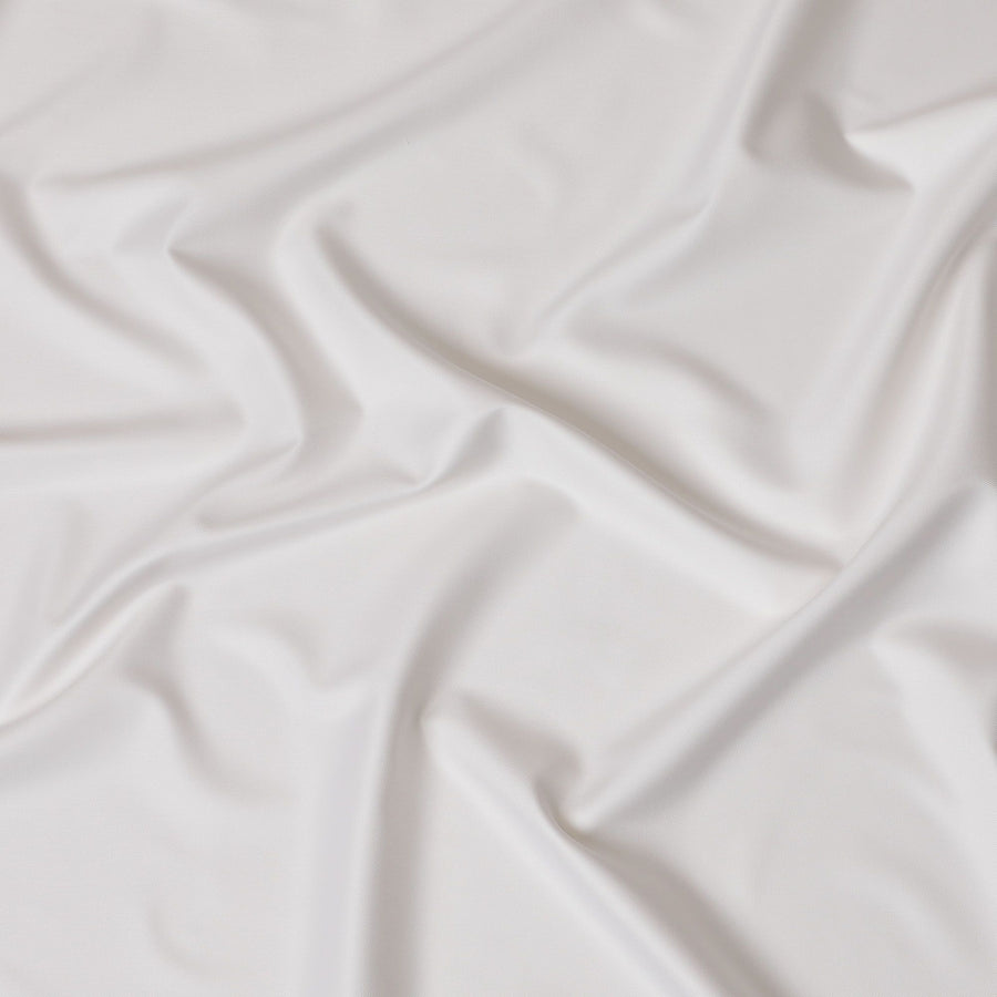 Superior White Swiss 100% Cotton Shirting Fabric - 150cm Wide, Subtle Weave-D18886