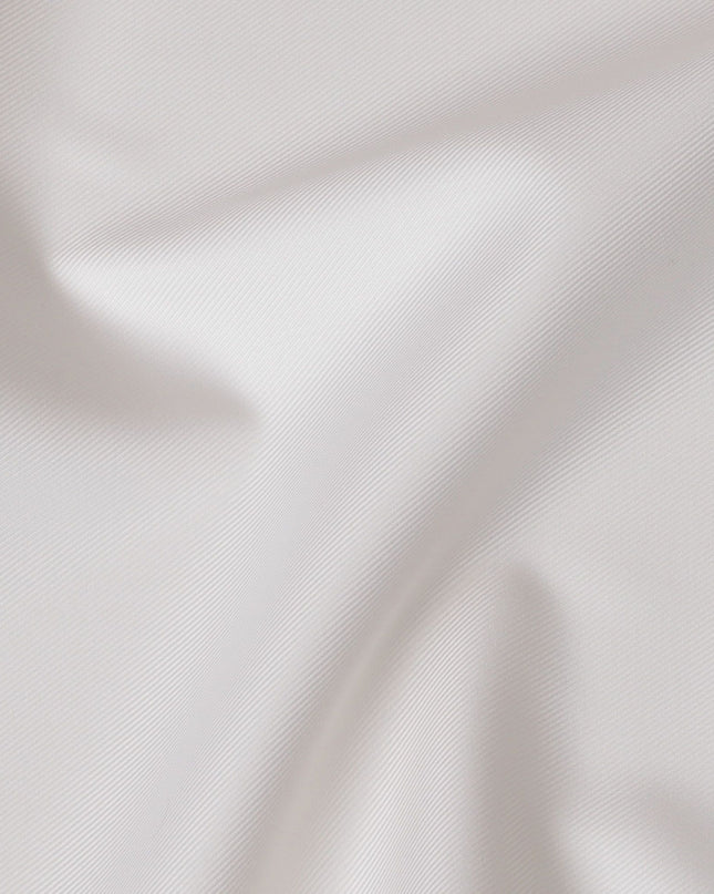 Superior White Swiss 100% Cotton Shirting Fabric - 150cm Wide, Subtle Weave-D18886