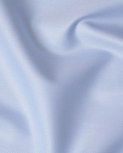 Premium Light Blue Swiss 100% Cotton Shirting Fabric - 150cm Wide, Gentle Stripe-D18887