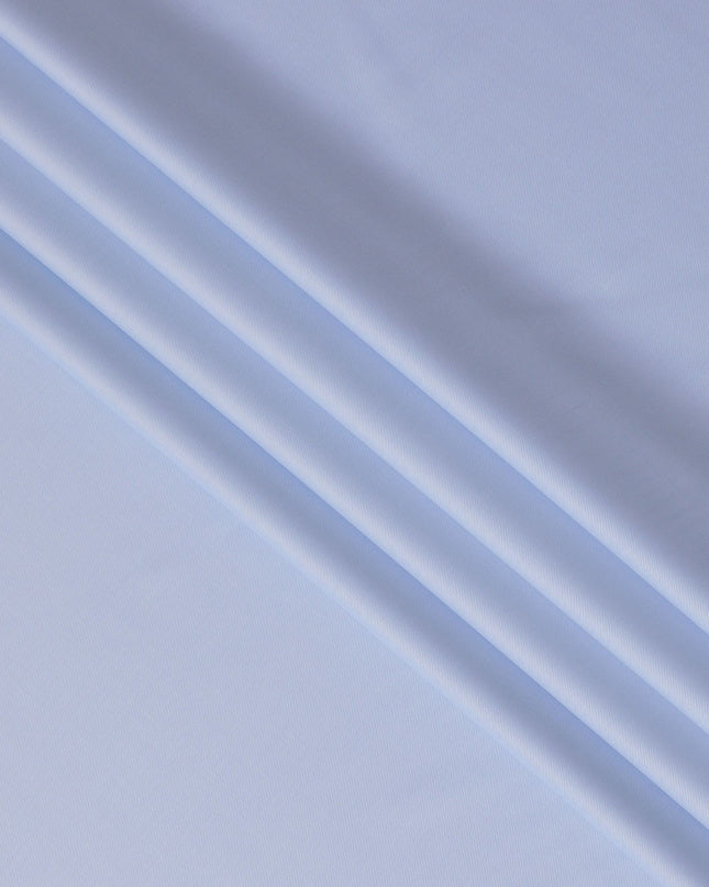 Premium Light Blue Swiss 100% Cotton Shirting Fabric - 150cm Wide, Gentle Stripe-D18887