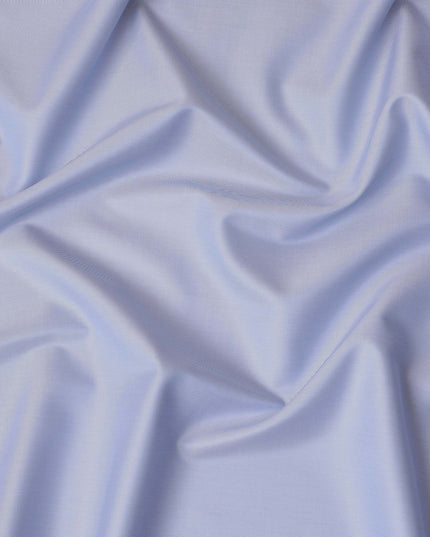 Light blue Swiss 100% Cotton Shirting Fabric - 150cm Wide, Luxe Twill Weave-D18889