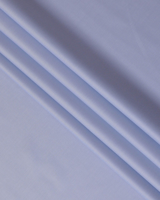 Light blue Swiss 100% Cotton Shirting Fabric - 150cm Wide, Luxe Twill Weave-D18889