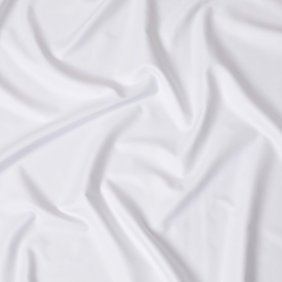 قماش قطني طويل سويسري أبيض كلاسيكي 100% - عرض 150 سم، شعور فاخر -D18890