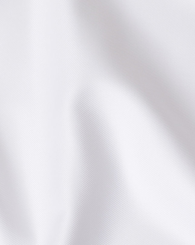 Classic White Swiss 100% Cotton Twill Shirting Fabric - 150cm Wide, Luxurious Feel-D18890