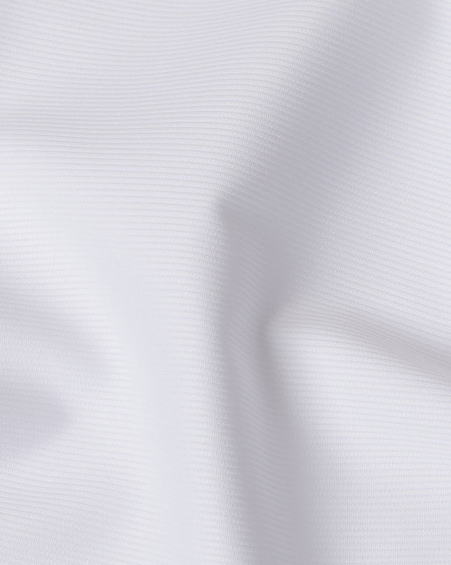 Pure White Swiss 100% Cotton Sateen Shirting Fabric - 150cm Wide, Silky Finish-D18891