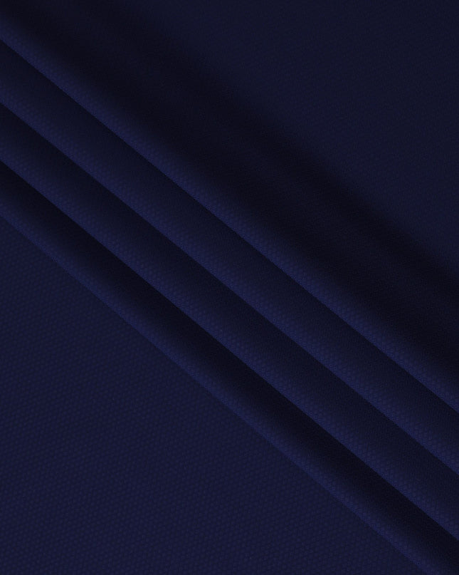 Navy Blue Swiss 100% Cotton Dobby Shirting Fabric - 150cm Wide, Luxurious Texture-D18894