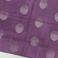 Purple Circular Zari Butta Pure Soft Silk Saree, 5.5 Meters with Blouse Piece, Handwoven from India-D22743