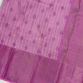 Rose Pink Pure Tissue Silk Kanjeevaram Saree with Handwoven Circular Butti Design and Chevron Pattern Border, 5.5 Meters with Blouse Piece, Originating from India-D22708