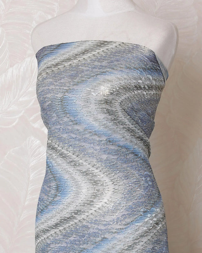 Multicolor lace fabric in abstract design-D16004 Regal Fabrics
