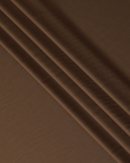 Chocolate brown Premium plain Super 140's blended wool suiting fabric-D17277
