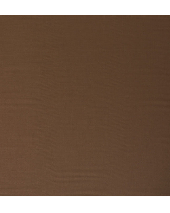 Chocolate brown Premium plain Super 140's blended wool suiting fabric-D17277