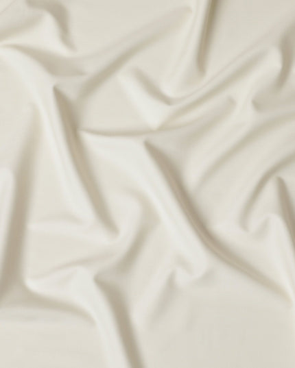 Off white Premium plain Super 140's blended wool suiting fabric-D17279